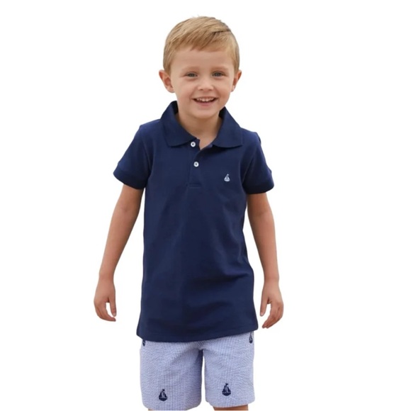 Nautica Other - Nautica Little Boy’s Dark Blue Set Sail Pique Polo size L/G 6